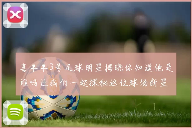 喜羊羊3号足球明星揭晓你知道他是谁吗让我们一起探秘这位球场新星